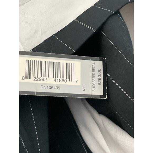 Tahari Womens Blazer Jacket Black White Pinstripe Tailored Clarissa sz 8 Office - Picture 7 of 8